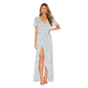 Auguste the label Mila Muse Wrap Floral Maxi Dress in Sage Sz. 4